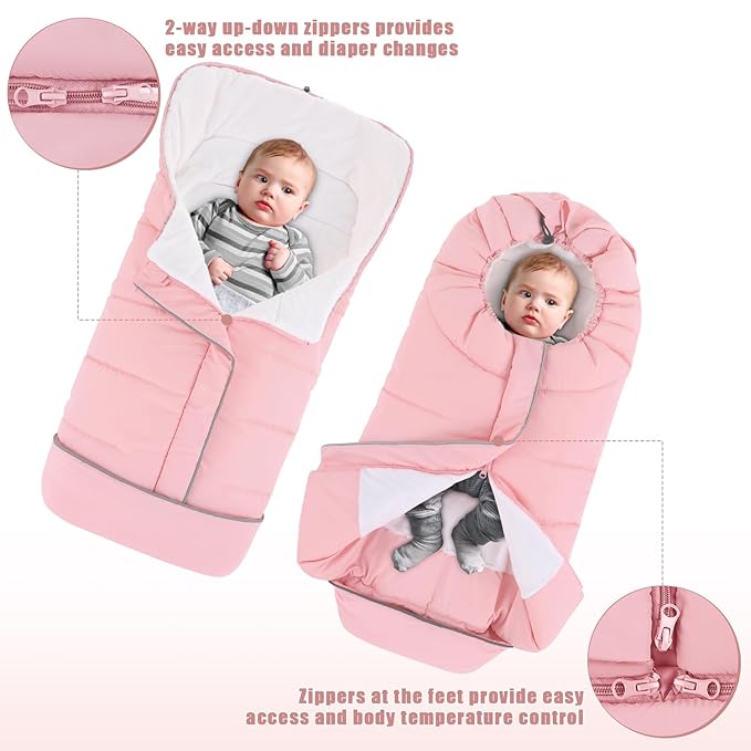 Yoofoss Stroller Cover for Winter, Toddler Stroller Footmuff Universal for Most - Image 4