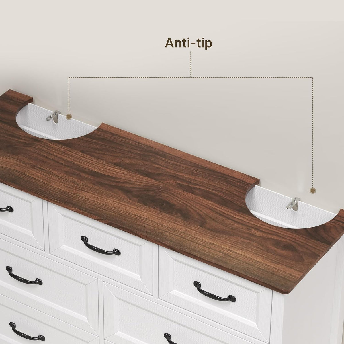 gizoon farmhouse 7 drawers dresser, white chest of, package contents
