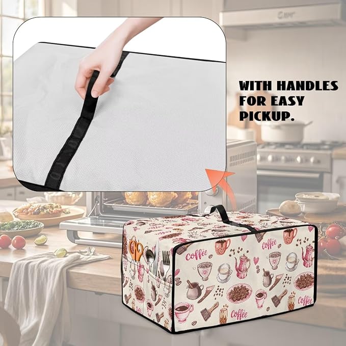 Toaster Oven Dust Cover Dustproof Stylish Convection Microwave Ovens Cover - Image 4