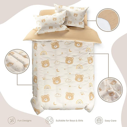 SANDJEST Bear Comforter Set Full Size 98x86in - Image 2