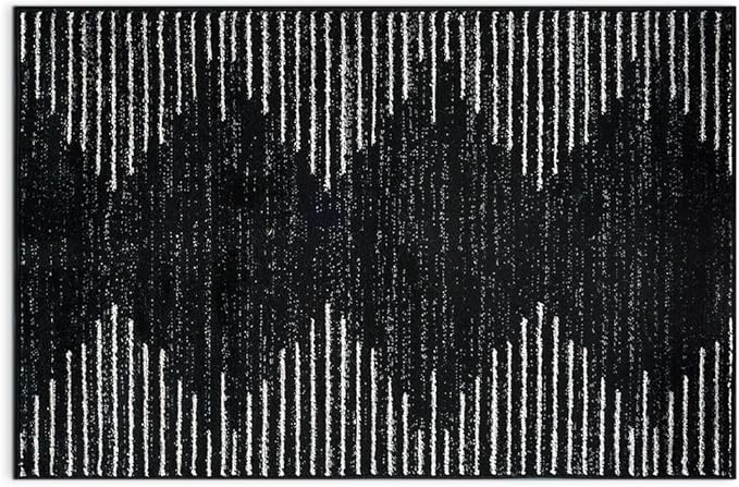Rugshop Bohemian Stripe Stain Resistant High Traffic Living Room Kitchen - Image 2