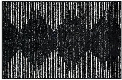 Rugshop Bohemian Stripe Stain Resistant High Traffic Living Room Kitchen - Image 2