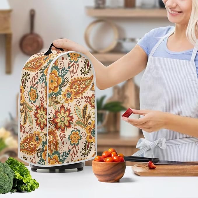 Talayituse Paisley Flower Print Blender Dust Cover, Fingerprint Protection Cover - Image 3