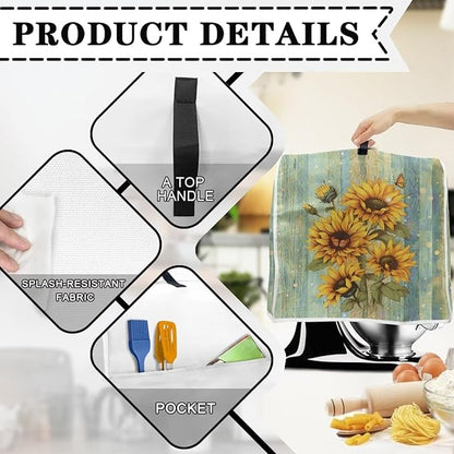 Sunflower Stand Mixer Cover Green Wood Grain Mixer Cover Dust Cover Compatible - Image 4