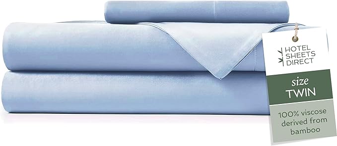 Hotel Sheets Direct 3 Piece Bed Sheet Set Twin Size, 100% Viscose Derived from by HOTELSHEETSDIRECT