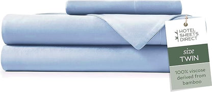 Hotel Sheets Direct 3 Piece Bed Sheet Set Twin Size, 100% Viscose Derived from by HOTELSHEETSDIRECT