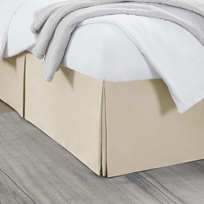 Nestl Cream Bed Skirt Queen Size by Nestl