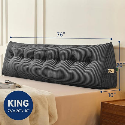 Z-hom King Headboard Pillow, Triangular Wedge Reading Pillow - Image 3