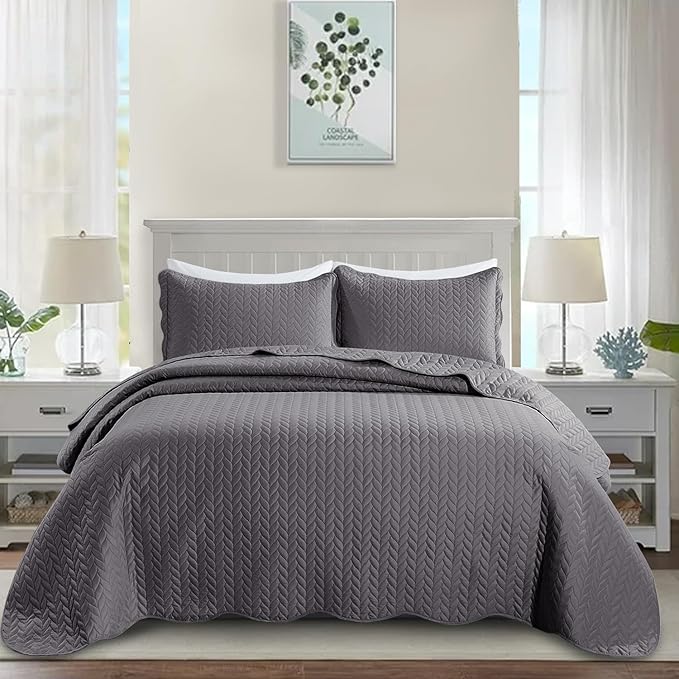 IR Imperial Rooms 8 Pack Quilt King Size Bedding - Image 2