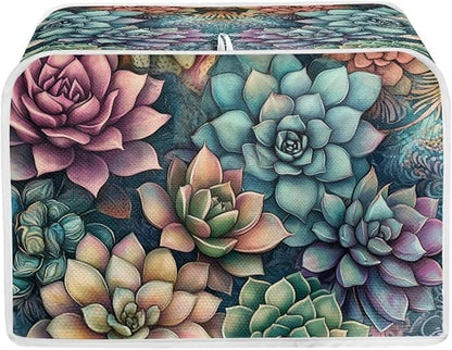 ZFRXIGN Succulent Plants Toaster Covers 4 Slice Wide Slot Dust Cover Case by ZFRXIGN