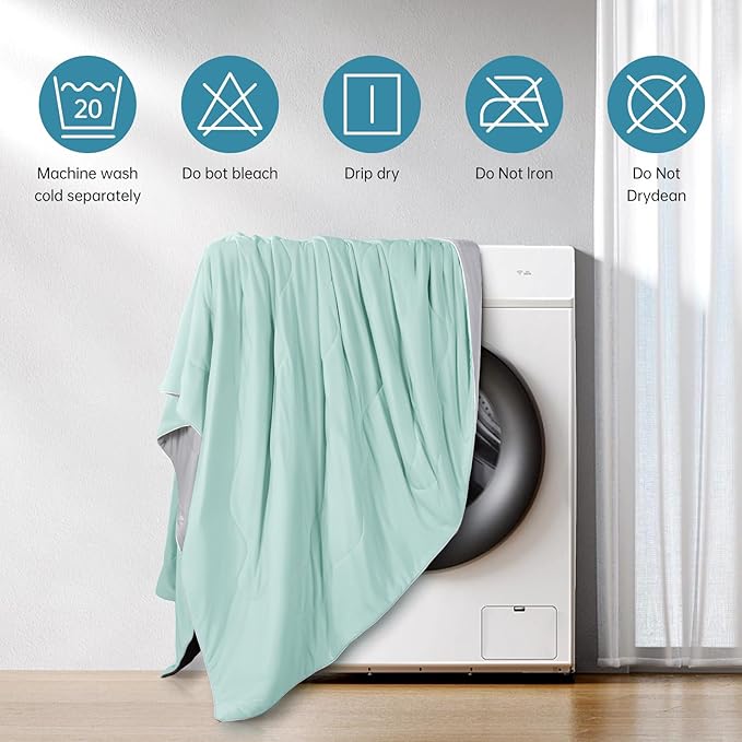 EASELAND Cooling Comforter King, Cold Touch Fabric Absorbs Body Heat, - Image 6
