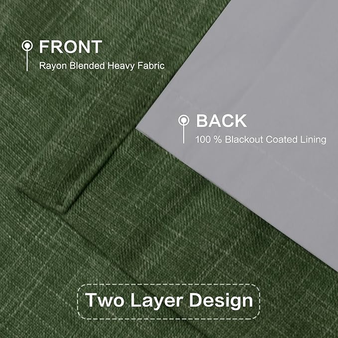 IVAPUPU Linen Pinch Pleated Blackout Curtains - Image 4