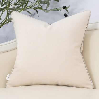 Yangest Patchwork Pillow Cover 20x20 Inch Luxury Cotton and Linen Cushion Cover - Image 2