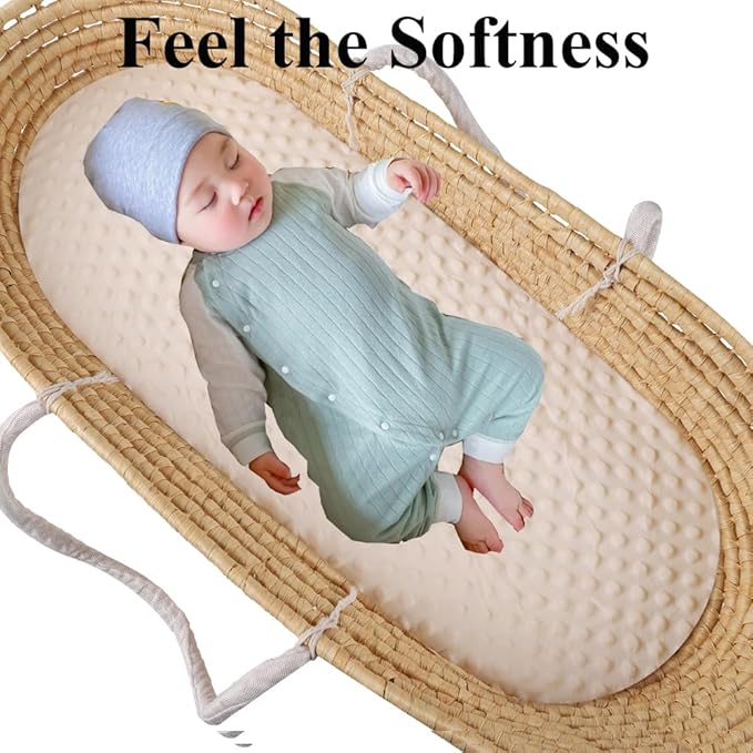 Dot Bassinet Sheet Set 2 Pack Stretch Fitted Cradle Sheets, Ultra Soft - Image 5