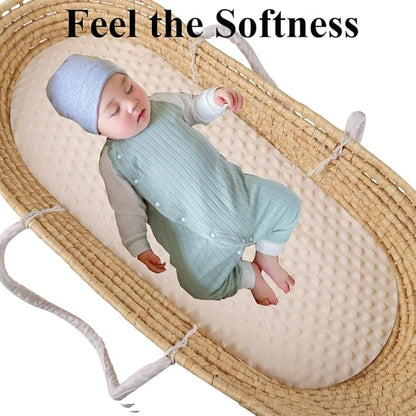 Dot Bassinet Sheet Set 2 Pack Stretch Fitted Cradle Sheets, Ultra Soft - Image 5
