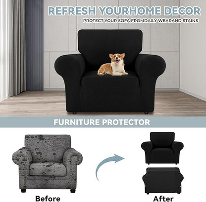 LURKA Stretch Chair Sofa Slipcovers 1 Piece Couch Covers - Image 3