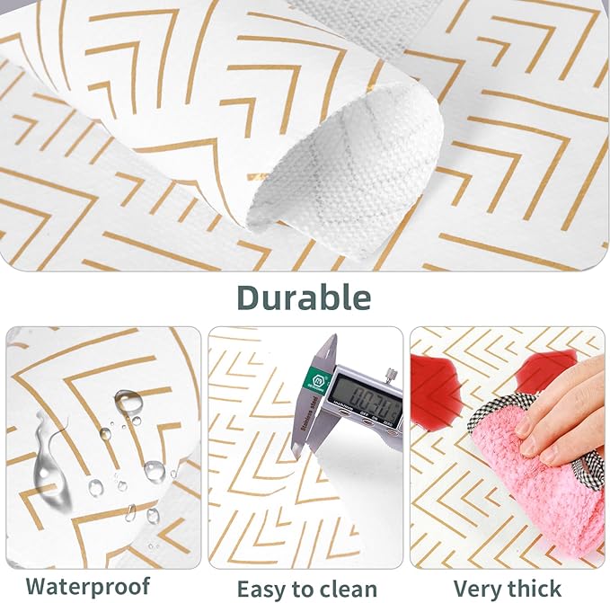 Shelf Liner for Kitchen Cabinets Non Adhesive Drawer Liner Gold Arrow Non-Slip - Image 5