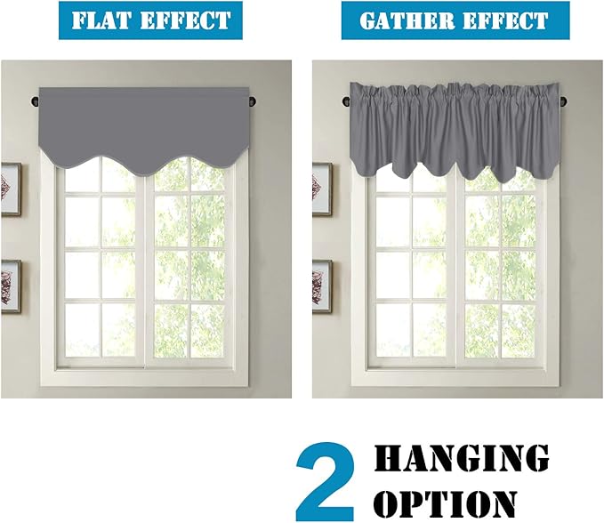 H.VERSAILTEX 4 Panels Blackout Curtain Valances - Image 5