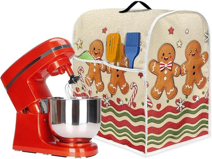 Christmas Mixer Cover for Kitchen Aid 6-8 Qt Mixer, Gingerbread Man Small - Image 3