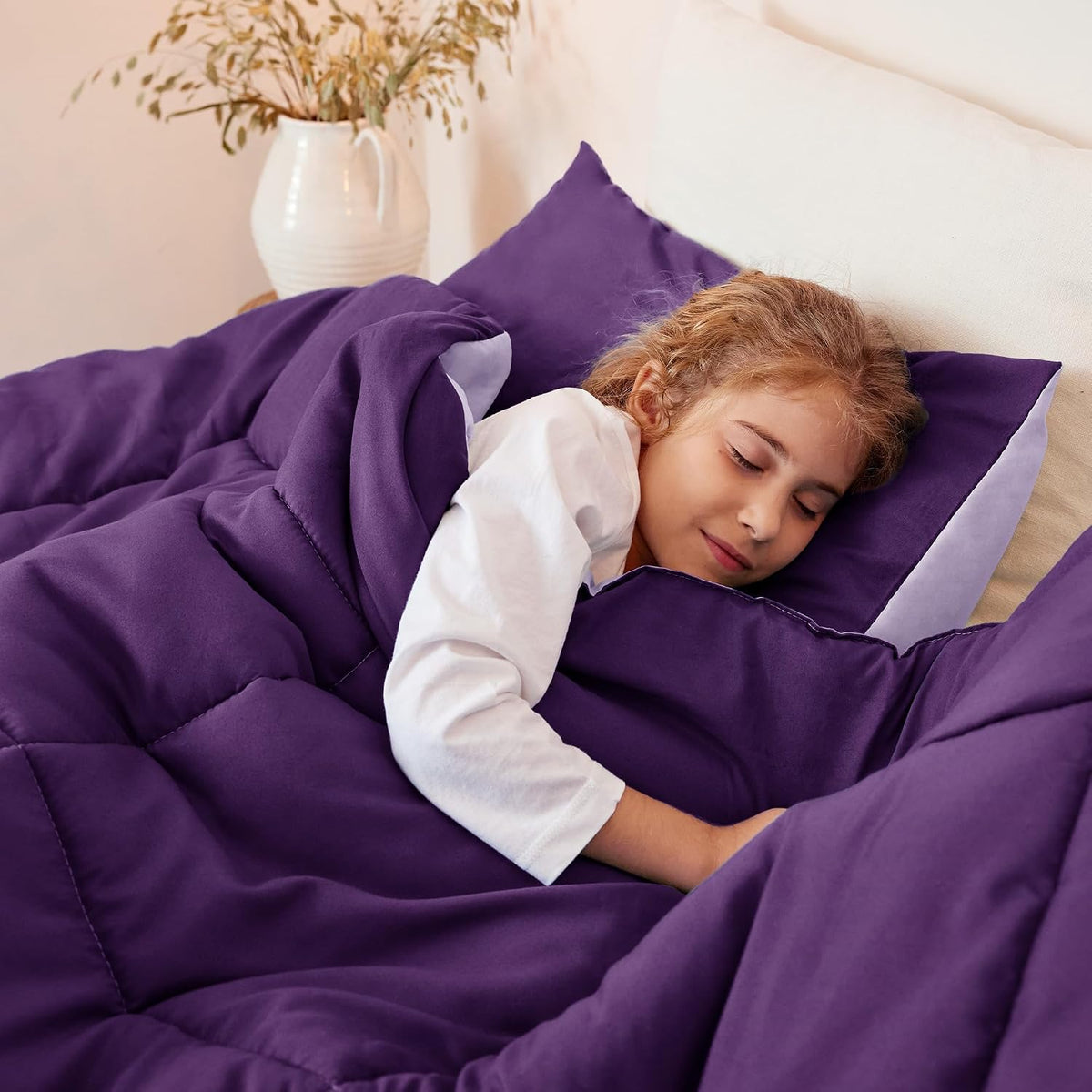 exclusivo mezcla reversible soft queen comforter set, 3 showing dimensions