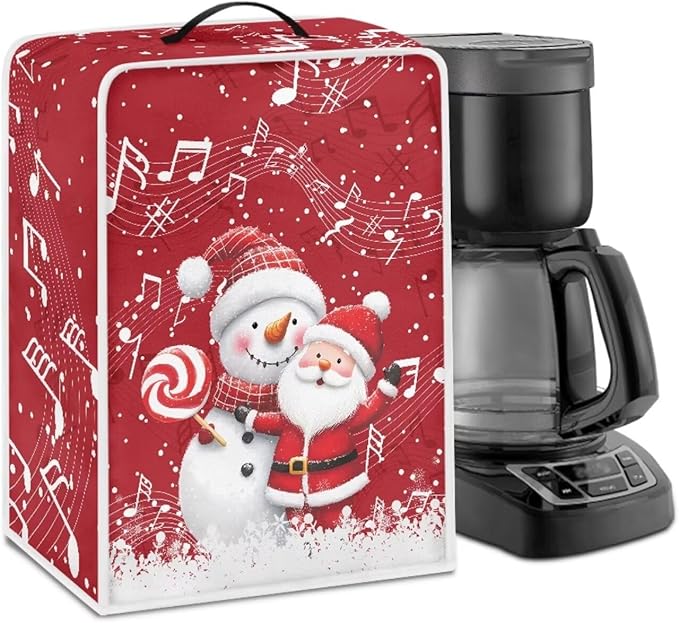 Coffee Maker Cover for Kitchen Counter Christmas Santa Claus Coffee Machine by Unknown