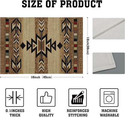 Giwawa Southwestern Placemats Rustic Tribal Geometric Decorative Table Mat - Image 4