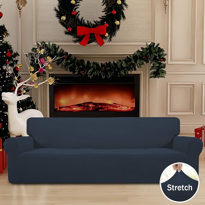 Easy-Going Stretch 4 Seater Sofa Slipcover 1-Piece Sofa Cover Furniture - Image 2