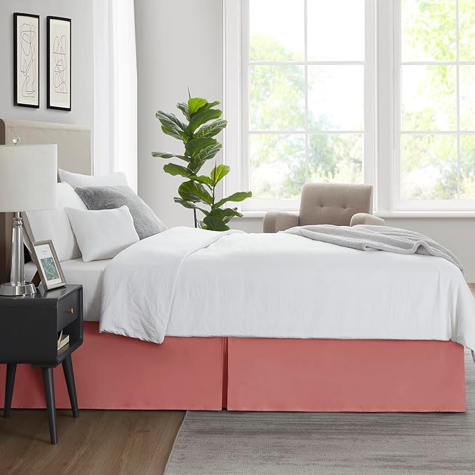 Nestl Pink Clay Twin XL Bed Skirt - Image 7