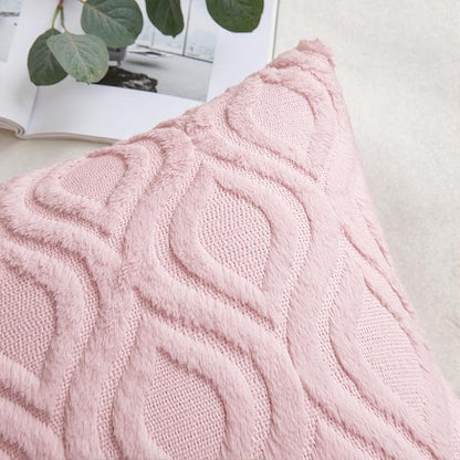 MIULEE Light Pink Valentines Throw Pillow Covers 18x18 Inch, Soft Spring Plush - Image 5