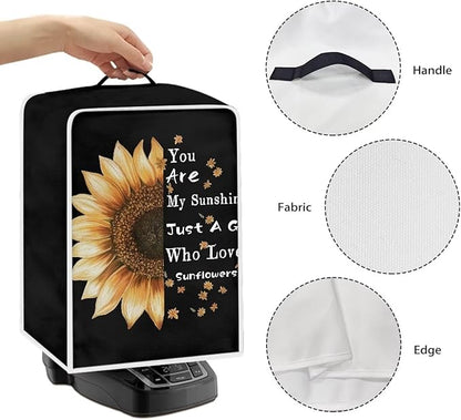 Mumeson Sunflower Black Coffee Maker Cover, Waterproof Dust Cover - Image 5