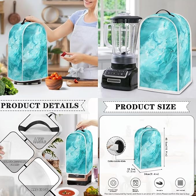 Marble Dust Cover Set Washable Coffee Maker Appliance Blender Covers Bread - Image 3