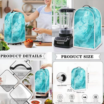 Marble Dust Cover Set Washable Coffee Maker Appliance Blender Covers Bread - Image 3