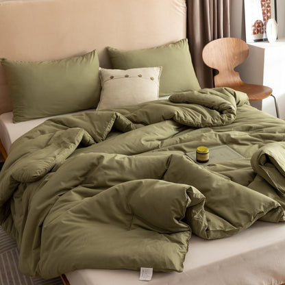 rosgonia queen comforter set olive green, 3pcs bedding, close-up detail