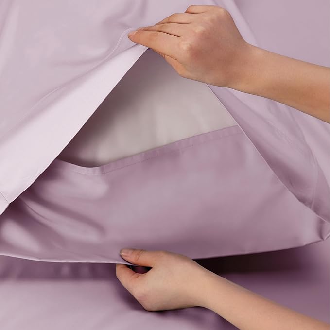 Bedsure Cooling Sheets Twin, Rayon Derived from Bamboo, Breathable & Soft Twin - Image 5