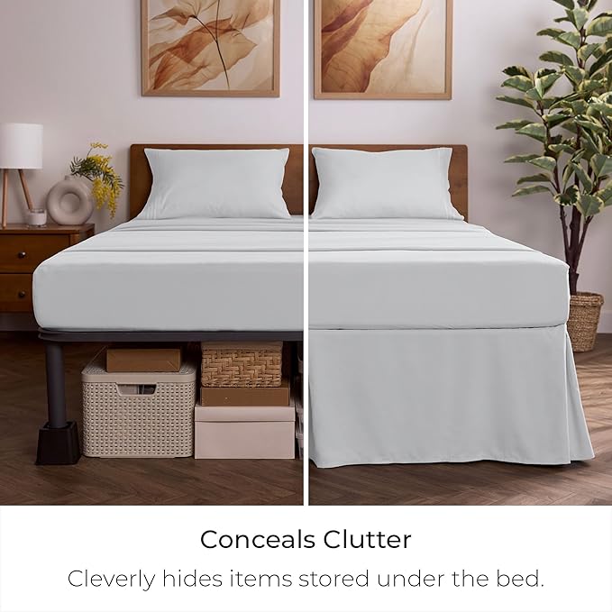 Mellanni Bed Skirt Twin Size - Image 3