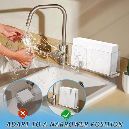 Napkin Holder, Vertical Rectangular Disposable Hand Towel Holder - Image 4