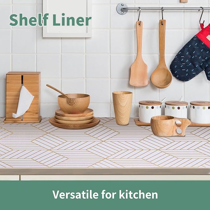 Shelf Liners for Kitchen Cabinets 23.6 in x 30 FT, Non Adhesive Cabinet Liner - Image 3