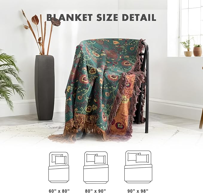 MSGKV Cotton Bed Blanket for Couch and Sofa Blankets for Living Room Bedroom - Image 3