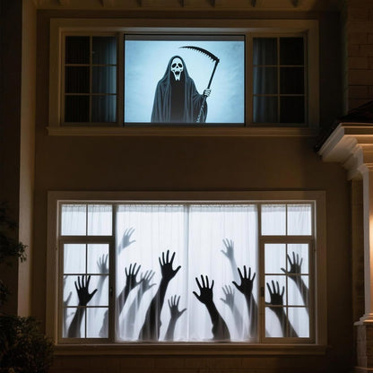 AAJK 120in Halloween Holographic Window Rear Projector Screen