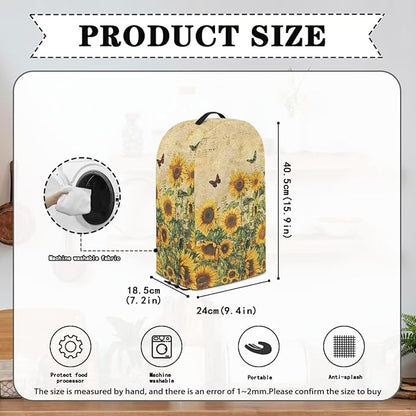 Retro Sunflower Butterfly Blender Cover Stand Mixer Covers Anti Fingerprint - Image 5