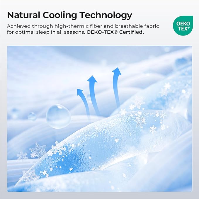 Cooling Mattress Topper Twin Size 2 Inch, Cooling Gel & Bamboo Charcoal Memory - Image 4