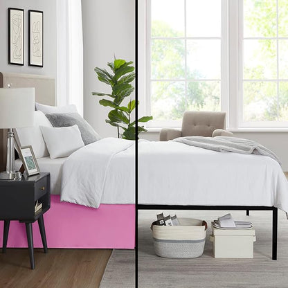 Nestl Light Pink Twin XL Bed Skirt - Image 6