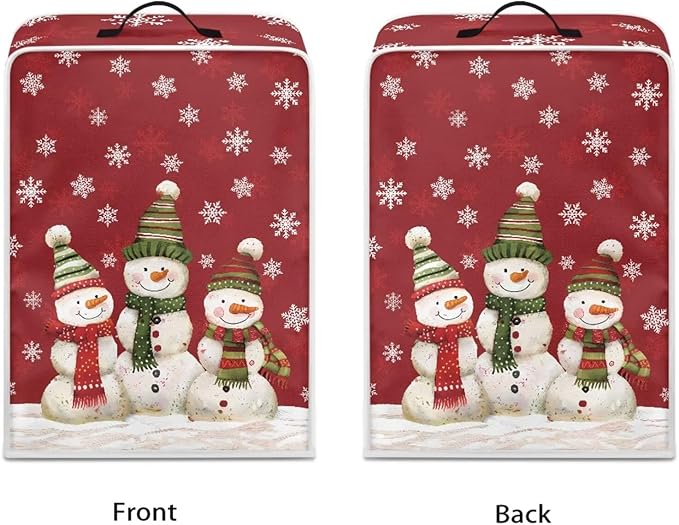 Christmas Coffee Maker Cover, Cute Snowman Coffee Dust Cover, Xmas Mixer - Image 2