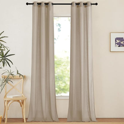 NICETOWN Linen Curtains 96 inches Long by NICETOWN