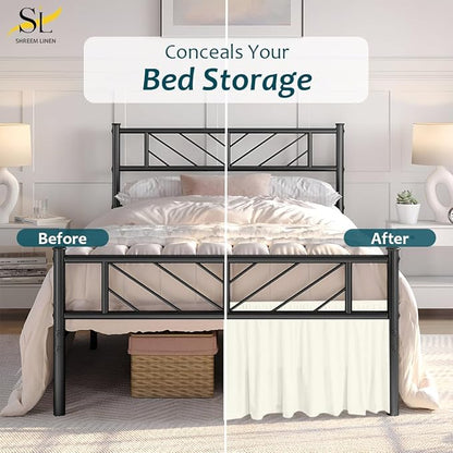 Shreem Linen Ruffled Bed Skirt - Image 8
