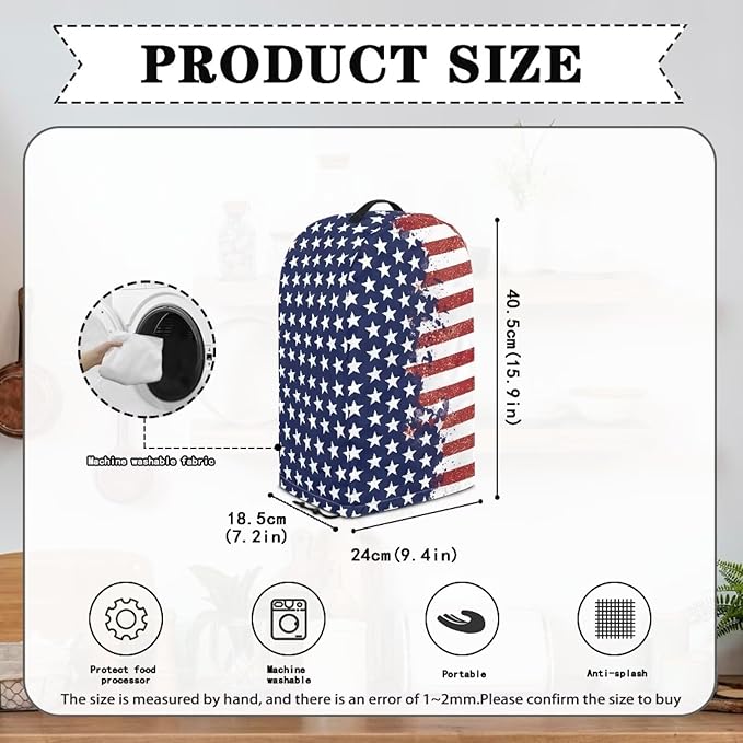 American Flag Art Blender Cover Dust Proof Small Appliance Cover Foldable Dust - Image 5