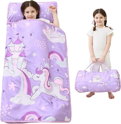 Toddler Nap Mat with Pillow and Blanket, Extra Large Rolled Napping Mats by Unknown
