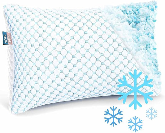 Nestl Cooling Kids Pillow for Sleeping 1 Pack, Luxury Shredded Memory Foam by Nestl