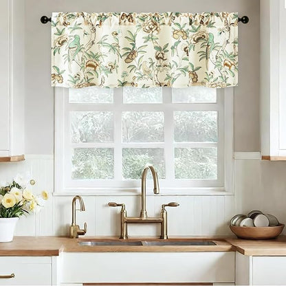 Leeva Short Floral Valance Curtain by Leeva