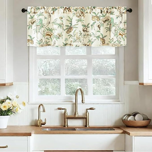 Leeva Short Floral Valance Curtain by Leeva